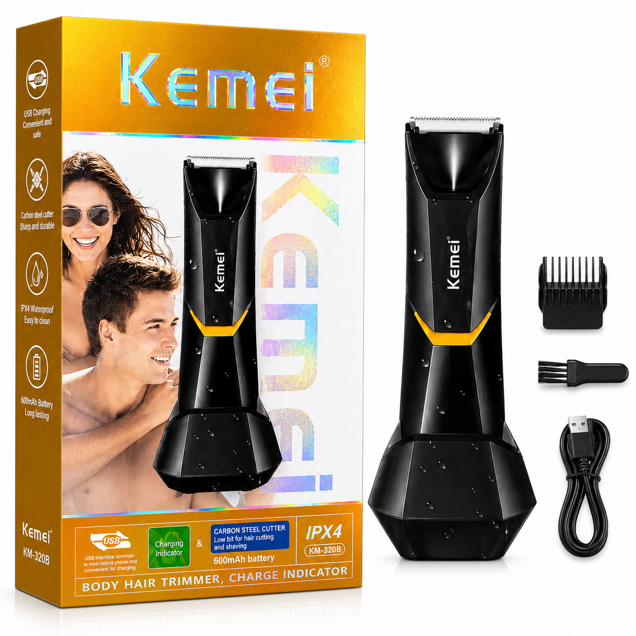 Kemei KM-320B Body Hair Trimmer